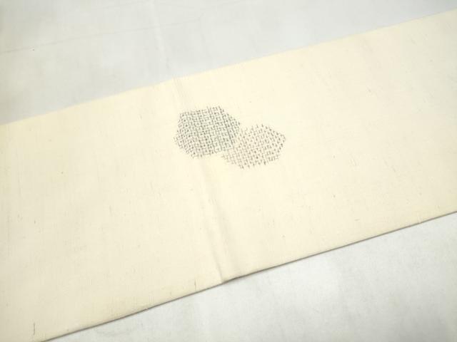 平和屋着物●九寸名古屋帯　紬地　亀甲文　正絹　逸品　CABK5689hy