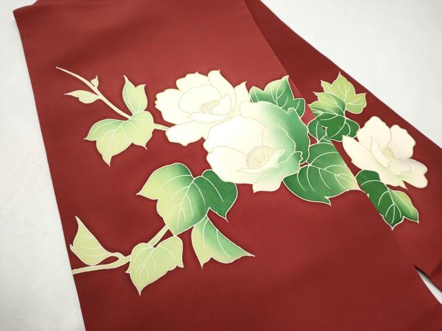 平和屋着物●塩瀬　九寸名古屋帯　枝花文　金彩　正絹　逸品　CABK5703hy