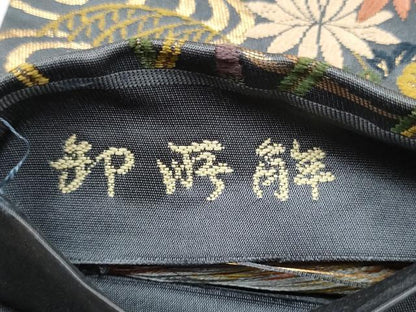 平和屋着物●六通柄袋帯　唐織　御所解　鴛鴦　金糸　正絹　逸品　CABK5718hy