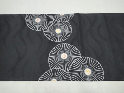 平和屋着物●六通柄袋帯　菊　正絹　逸品　CABK5722hy