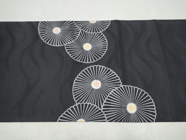 平和屋着物●六通柄袋帯　菊　正絹　逸品　CABK5722hy