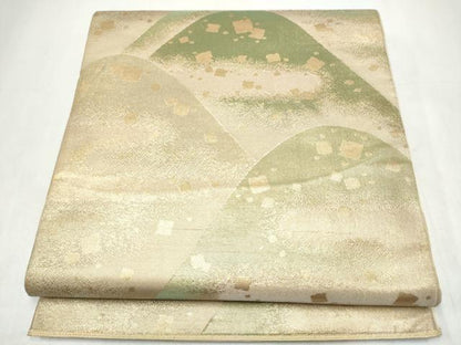 平和屋着物●西陣　川島織物　太鼓柄　本袋帯　遠山箔散らし　金糸　正絹　逸品　CABK5731hy