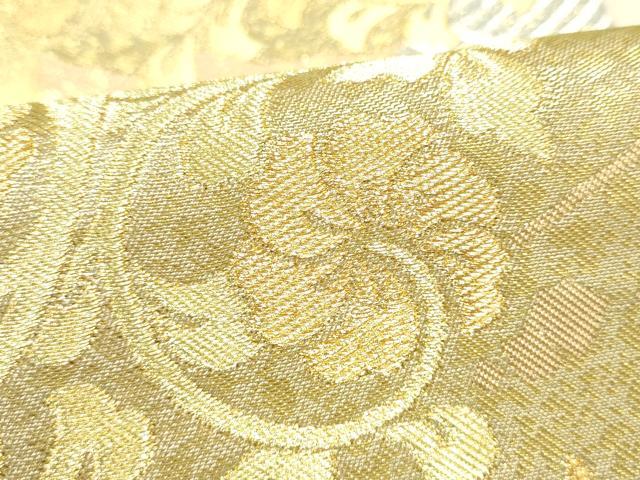 平和屋着物●西陣　川島織物六通柄　本袋帯　花唐草文　金銀糸　正絹　逸品　CABK5738hy