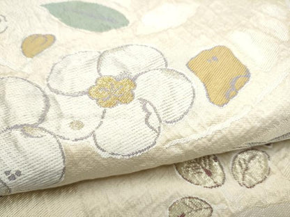 平和屋着物●六通柄袋帯　辻が花の薫　金糸　正絹　逸品　CABK5749hy