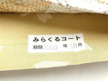 平和屋着物●両面　全通柄袋帯　組織　幾何学間道　正絹　逸品　CABK5763hy