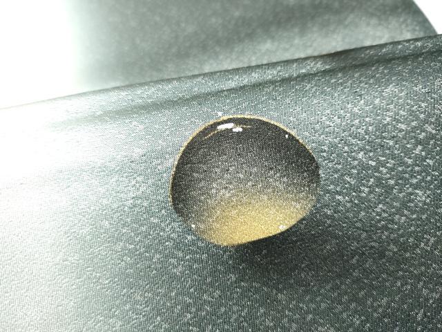 平和屋着物●染色作家　青木龍雲　太鼓柄袋帯　手描き　水玉　金彩　正絹　逸品　CABK5768hy