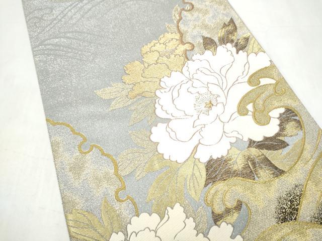 平和屋着物●六通柄袋帯　玉華夢錦　叢裂織　金糸　正絹　逸品　CABK5772hy