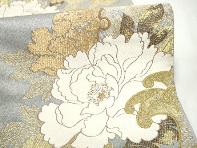 平和屋着物●六通柄袋帯　玉華夢錦　叢裂織　金糸　正絹　逸品　CABK5772hy