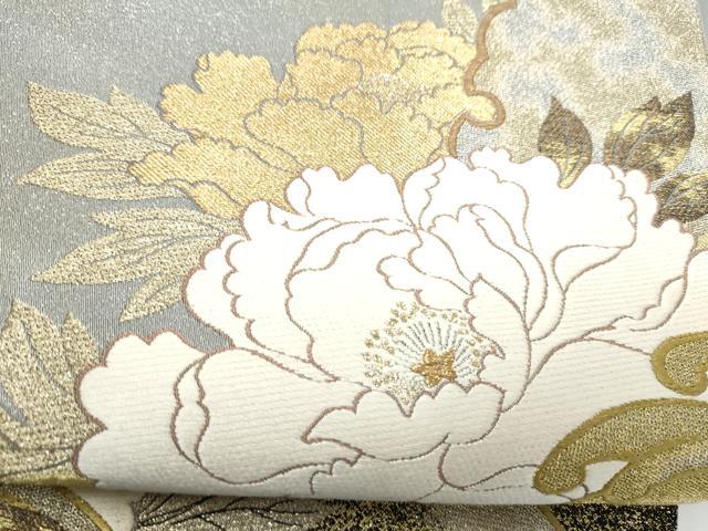 平和屋着物●六通柄袋帯　玉華夢錦　叢裂織　金糸　正絹　逸品　CABK5772hy