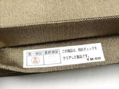 平和屋着物●中国三大刺繍　相良刺繍　太鼓柄袋帯　草花文　金糸　正絹　逸品　CABK5801hy