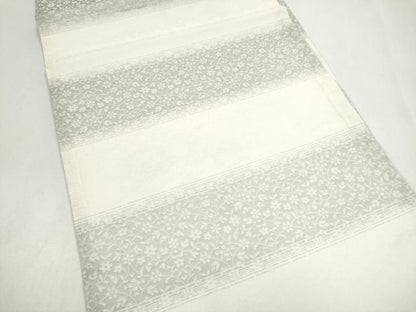 平和屋着物▽両面　六通柄袋帯　スリーシーズン　春夏秋　唐織　花唐草文　金糸　正絹　逸品　CABK5808hy
