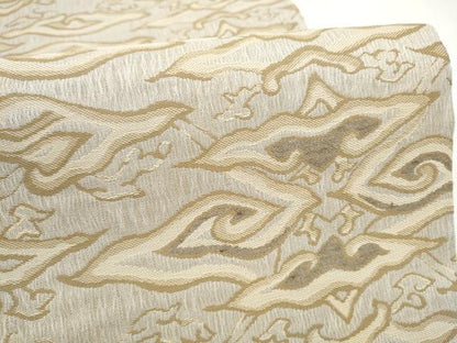 平和屋着物▽六通柄袋帯　スリーシーズン　春夏秋　櫛織　抽象文　正絹　逸品　CABK5835hy