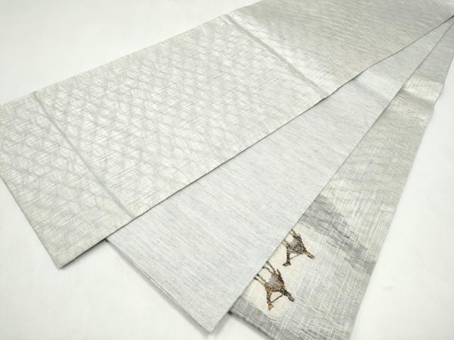 平和屋着物▽太鼓柄袋帯　スリーシーズン　春夏秋　すくい織　ラクダ　シルクロード　金銀糸　ますいわ屋扱い　正絹　逸品　CABK5838hy