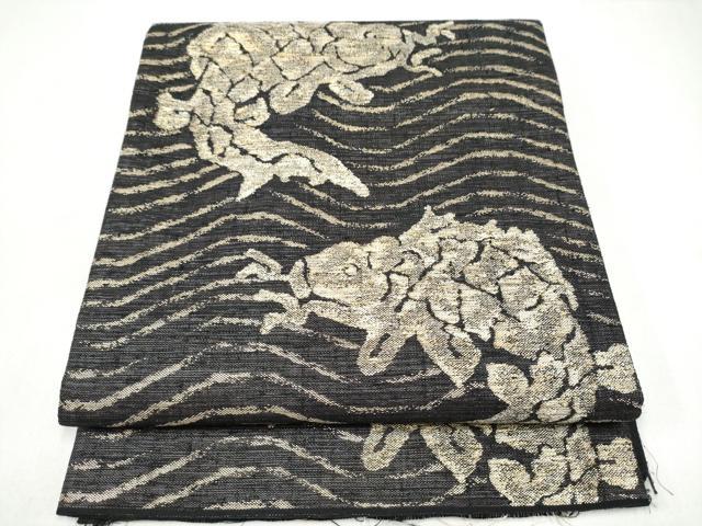 平和屋着物▽つけ帯　スリーシーズン　春夏秋　荒磯　金糸　正絹　逸品　CABK5864hy