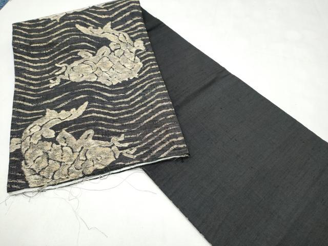 平和屋着物▽つけ帯　スリーシーズン　春夏秋　荒磯　金糸　正絹　逸品　CABK5864hy