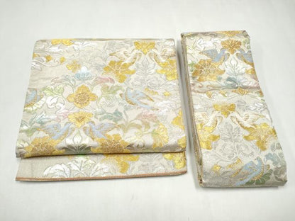 平和屋着物●龍村美術織物　たつむら　つけ帯　金鈿香炉文　金銀糸　正絹　逸品　CABK5866hy