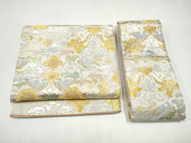平和屋着物●龍村美術織物　たつむら　つけ帯　金鈿香炉文　金銀糸　正絹　逸品　CABK5866hy