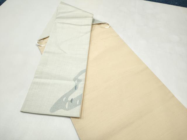 平和屋着物●つけ帯　鈴木清文　白鷺　正絹　逸品　CABK5869hy