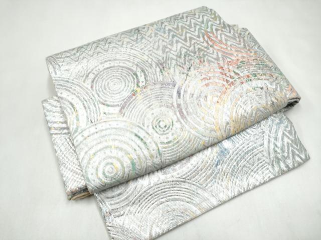 平和屋着物●つけ帯　紙布　丸文　金銀彩　正絹　逸品　CABK5870hy