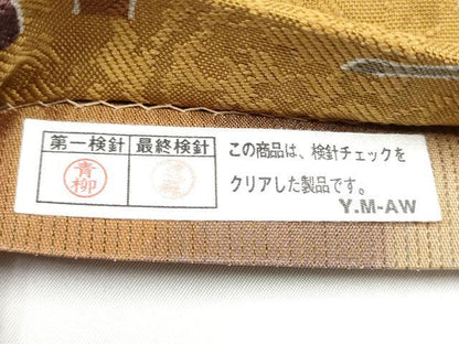 平和屋着物●両面　全通柄袋帯　舞花文　正絹　逸品　CABK5875hy