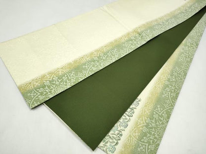 平和屋着物●太鼓柄袋帯　木版　正絹　逸品　CABK5886hy