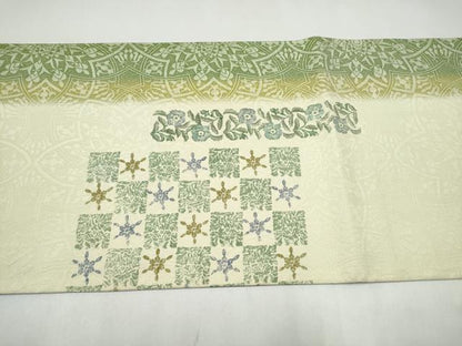 平和屋着物●太鼓柄袋帯　木版　正絹　逸品　CABK5886hy