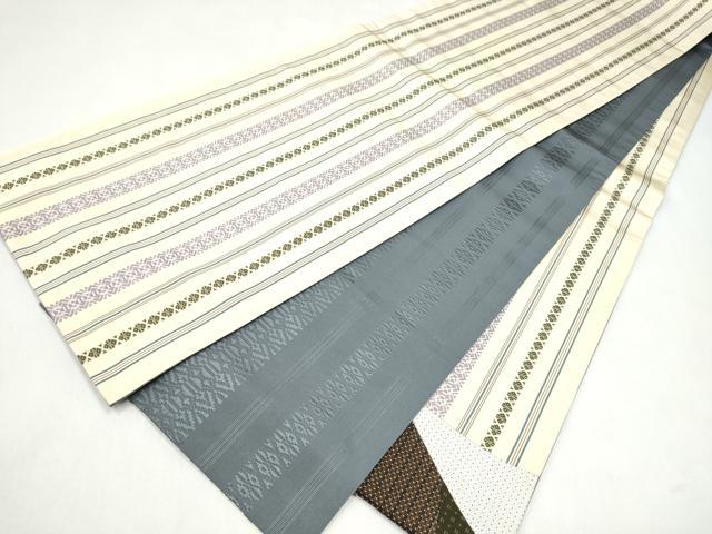 平和屋着物●本場筑前博多織　両面　太鼓柄袋帯　切嵌　霞文　献上　正絹　逸品　CABK5890hy
