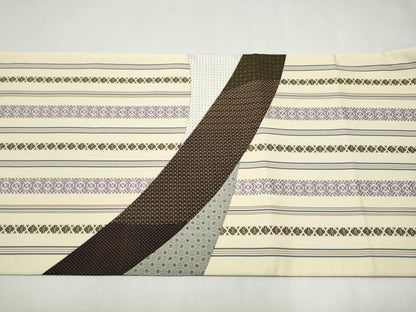 平和屋着物●本場筑前博多織　両面　太鼓柄袋帯　切嵌　霞文　献上　正絹　逸品　CABK5890hy