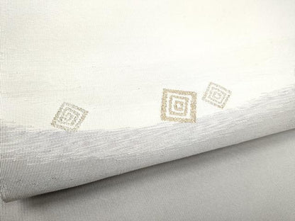 平和屋着物●西陣　爪搔き本綴れ　八寸名古屋帯　織昌みやび　清香　淡藤色　金糸　保証書付き　正絹　逸品　CABK5891hy