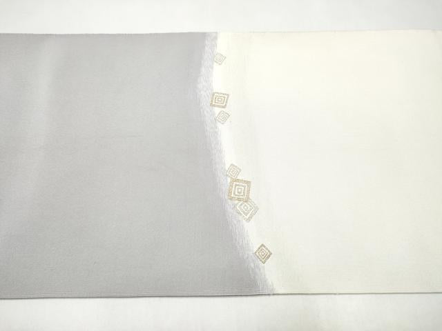 平和屋着物●西陣　爪搔き本綴れ　八寸名古屋帯　織昌みやび　清香　淡藤色　金糸　保証書付き　正絹　逸品　CABK5891hy