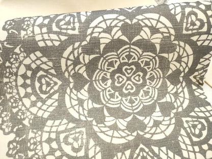 平和屋着物●九寸名古屋帯　作家物　型染め　兎　切り絵柄　ますいわ屋扱い　正絹　逸品　CABK5910hy