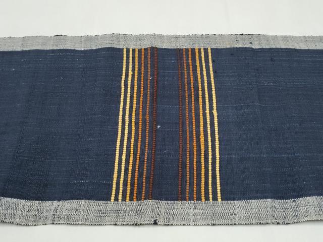 平和屋着物●八寸名古屋帯　紬地　幾何学丸文　正絹　逸品　CABK5916hy