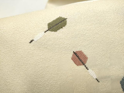 平和屋着物●九寸名古屋帯　ダーツ　金糸　正絹　逸品　CABK5917hy