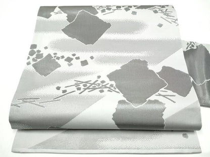 平和屋着物●西陣　川島織物　九寸名古屋帯　破れ色紙文　正絹　逸品　CABK5926hy