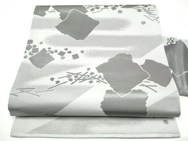 平和屋着物●西陣　川島織物　九寸名古屋帯　破れ色紙文　正絹　逸品　CABK5926hy