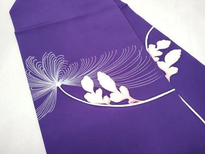 平和屋着物●塩瀬　九寸名古屋帯　枝葉文　金彩　正絹　逸品　CABK5940hy
