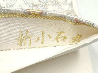 平和屋着物●西陣　六通柄袋帯　新小石丸　舞花尽くし　金銀糸　正絹　逸品　CABK5941hy
