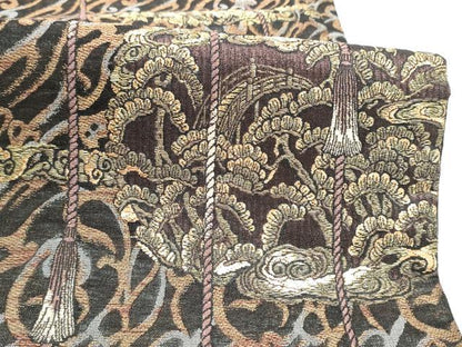 平和屋着物●丸帯　花唐草文　金糸　正絹　逸品　CABK5952hy