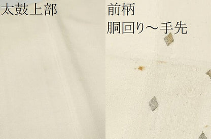 平和屋着物●爪搔き本綴れ　太鼓柄袋帯　七宝文　金糸　正絹　逸品　CABK5959hy