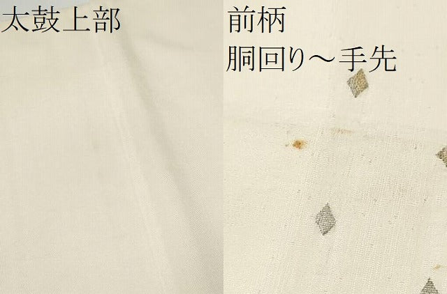 平和屋着物●爪搔き本綴れ　太鼓柄袋帯　七宝文　金糸　正絹　逸品　CABK5959hy