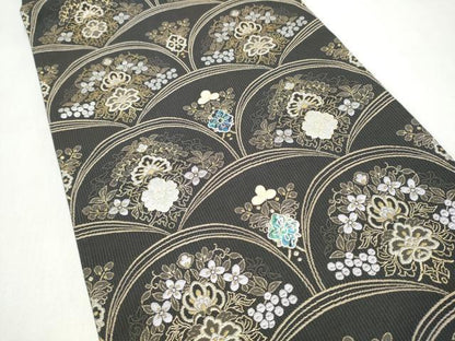 平和屋着物●袋帯　螺鈿　和・づくし　金彩　正絹　逸品　CABK5960hy