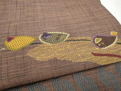 平和屋着物●太鼓柄袋帯　抽象文様　正絹　逸品　CABK5963hy