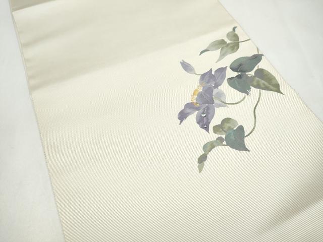 平和屋着物●太鼓柄袋帯　蔦の葉花文　正絹　逸品　CABK5967hy
