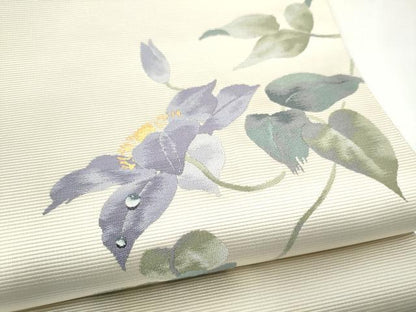 平和屋着物●太鼓柄袋帯　蔦の葉花文　正絹　逸品　CABK5967hy