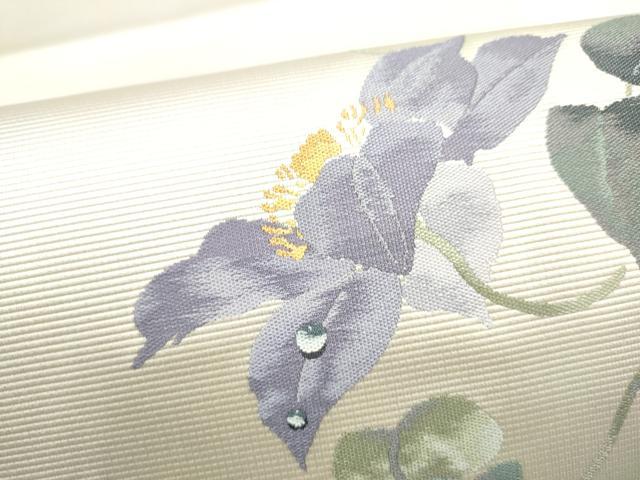 平和屋着物●太鼓柄袋帯　蔦の葉花文　正絹　逸品　CABK5967hy
