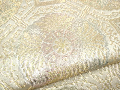 平和屋着物●龍村美術織物　たつむら　六通柄袋帯　洋花蜀紅　金銀糸　正絹　逸品　CABK5982hy