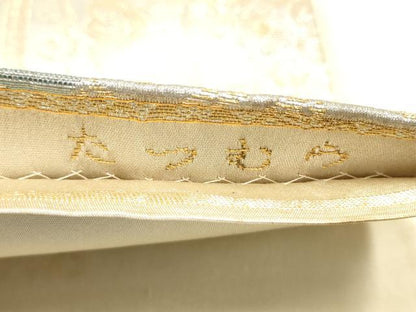 平和屋着物●龍村美術織物　たつむら　六通柄袋帯　洋花蜀紅　金銀糸　正絹　逸品　CABK5982hy