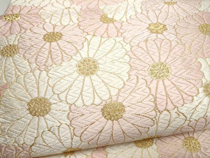 平和屋着物●六通柄袋帯　唐織　菊尽くし　金糸　正絹　逸品　CABK5986hy