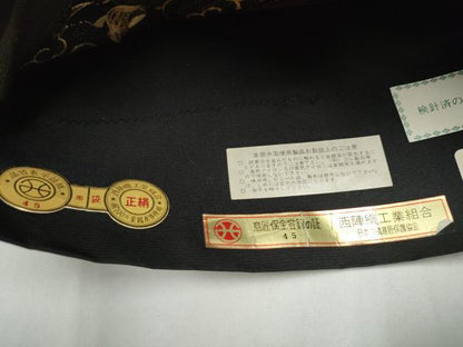 平和屋着物●西陣　加藤善織物謹製　六通柄袋帯　唐織　雲龍　黒地　金糸　証紙付き　正絹　逸品　CABK5999hy