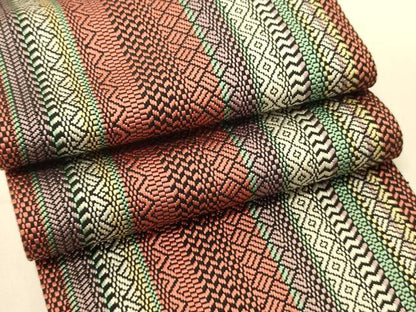 平和屋着物●本場筑前博多織　半幅帯　幾何学文　正絹　逸品　CABK6011ak